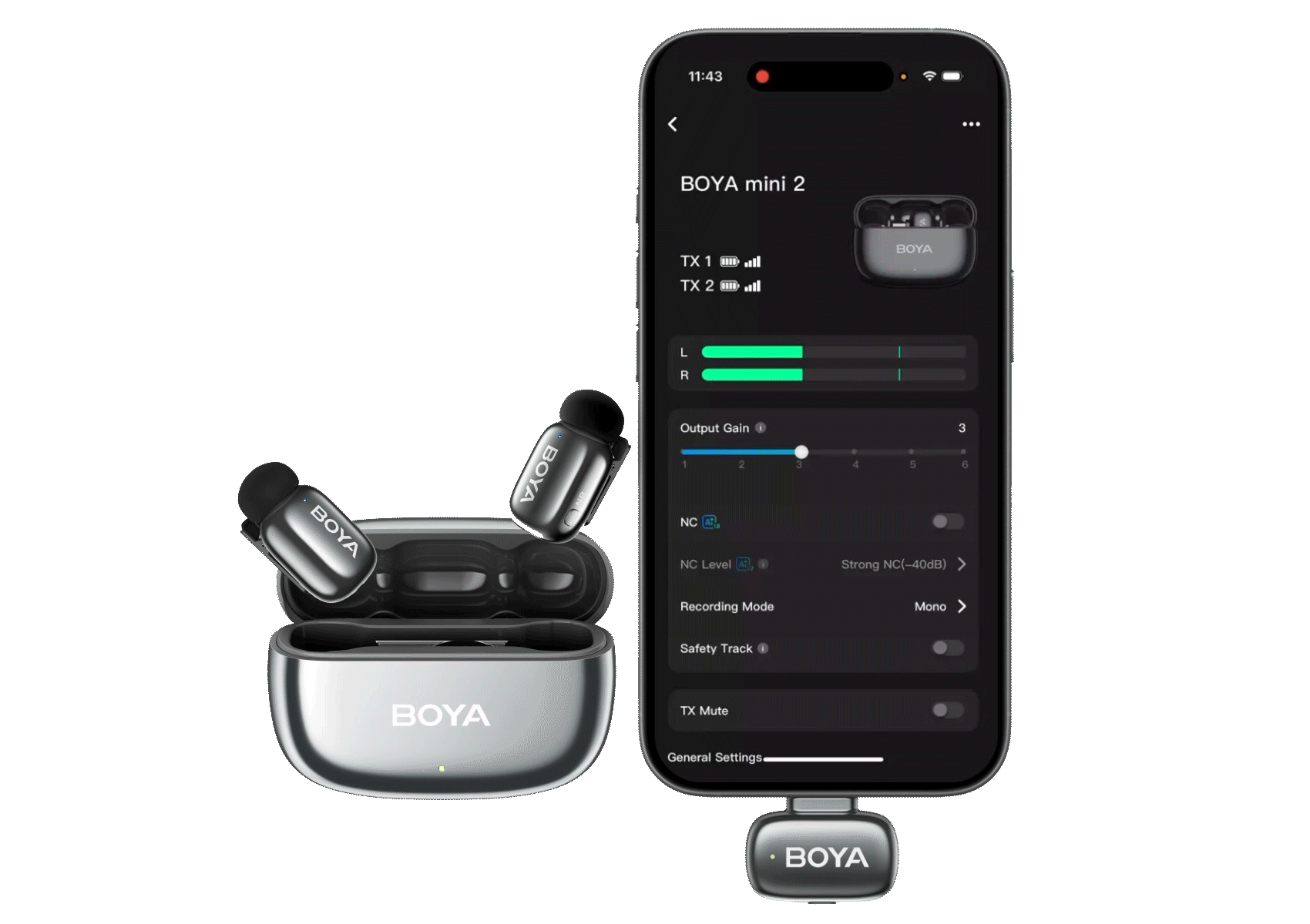 control por app boya mini 2